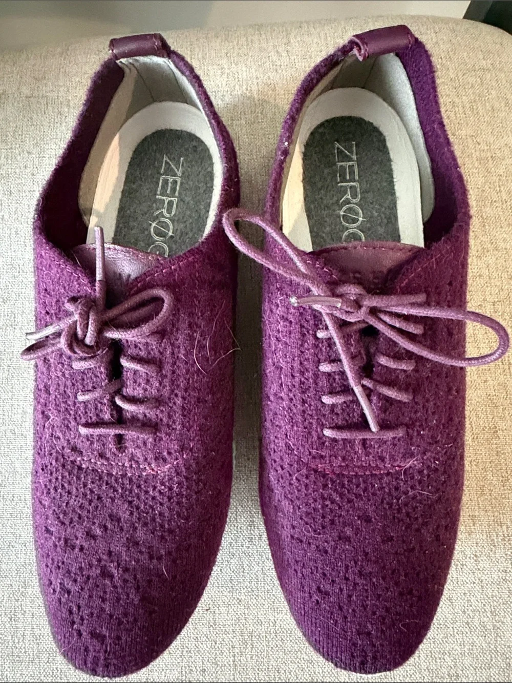 Cole Haan Women's Wool Lace-Up Oxfords in Deep Purple